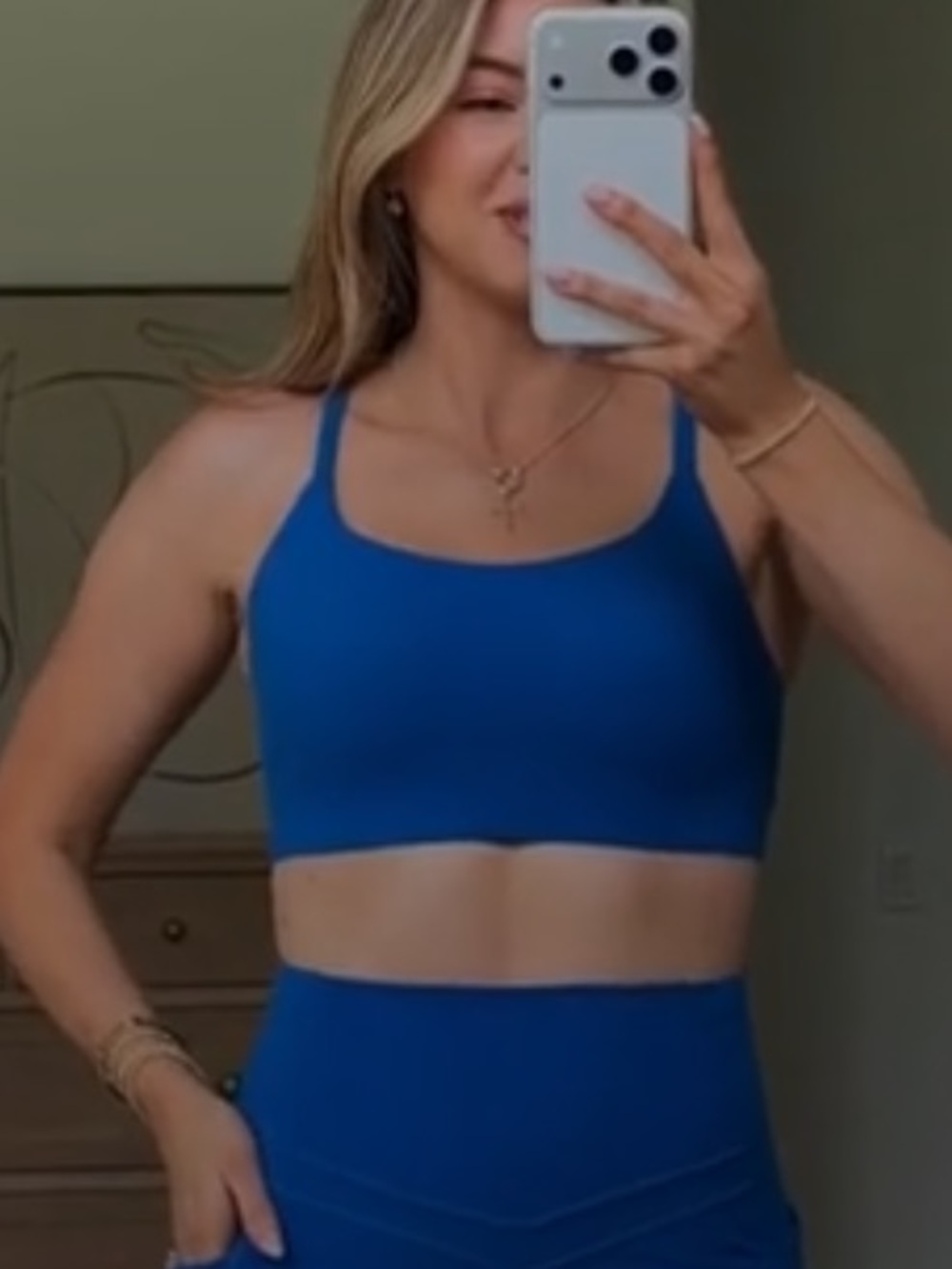 Blue Seamless Scoop Neck Bralette - Women Intimates